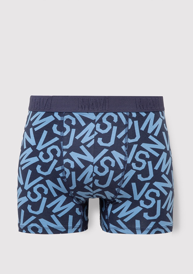  Mavi Baskılı Mavi Boxer 0910441-85803