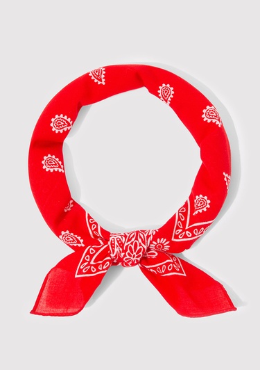  Mavi Baskılı Kırmızı Bandana 1911810-82580