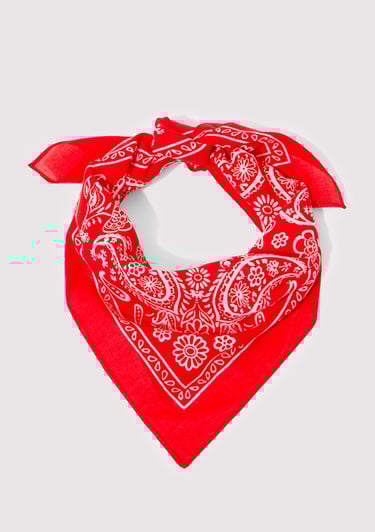  Mavi Baskılı Kırmızı Bandana 1911810-82580