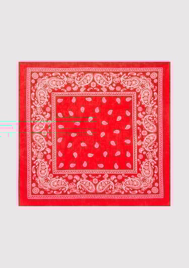  Mavi Baskılı Kırmızı Bandana 1911810-82580