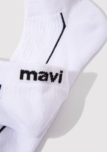  Mavi Beyaz Patik Çorap 0911127-620