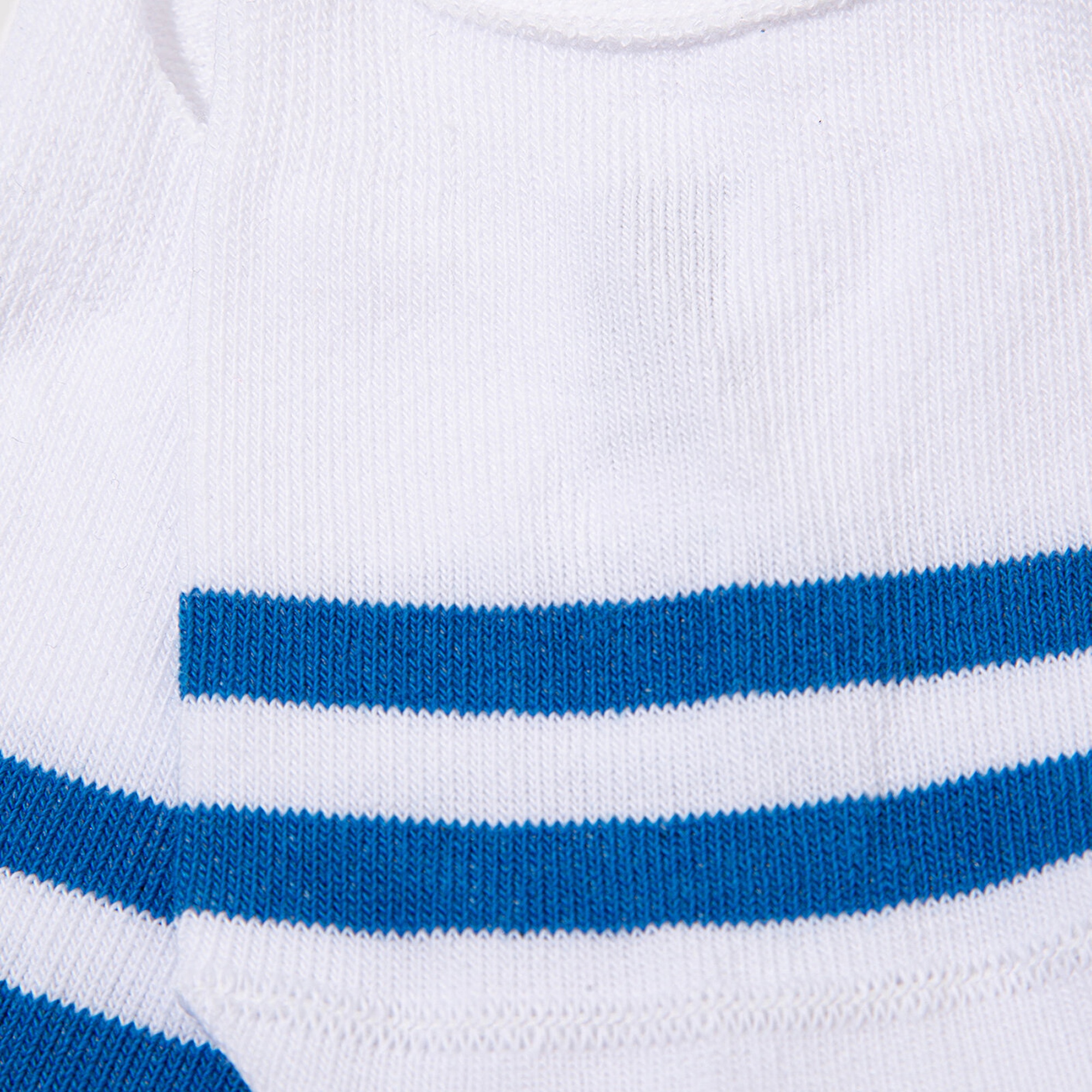 Mavi Çizgi Detaylı Beyaz Babet Çorap 0911124-620