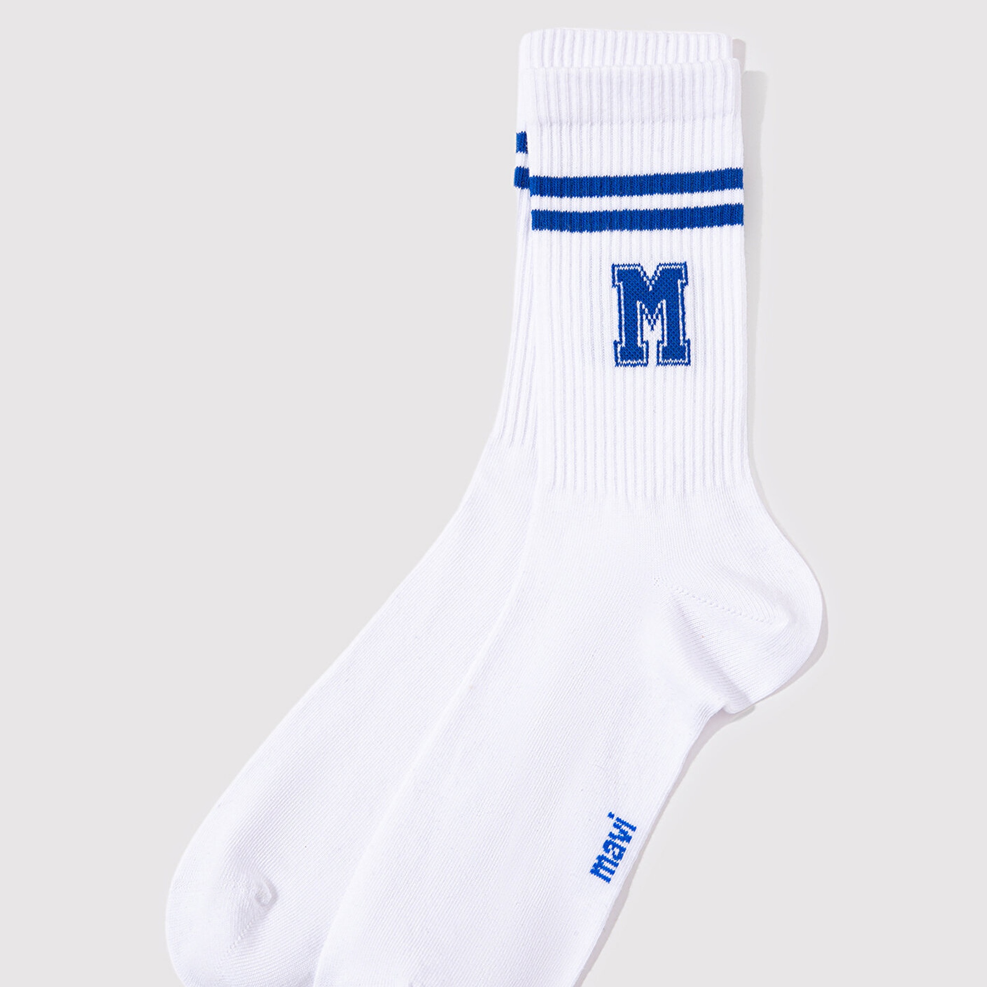 Mavi Mavi Logo Detaylı Beyaz Soket Çorap 0911108-620