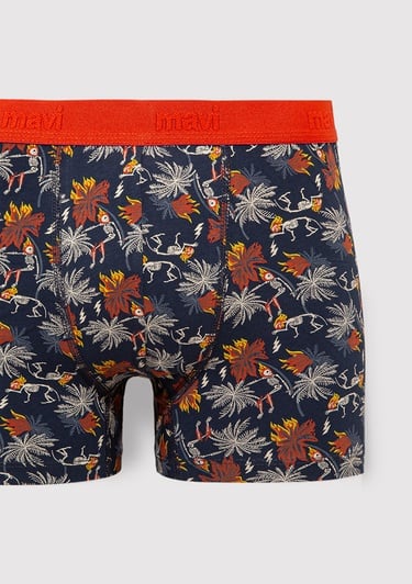  Mavi Baskılı Turuncu Boxer 092655-85585