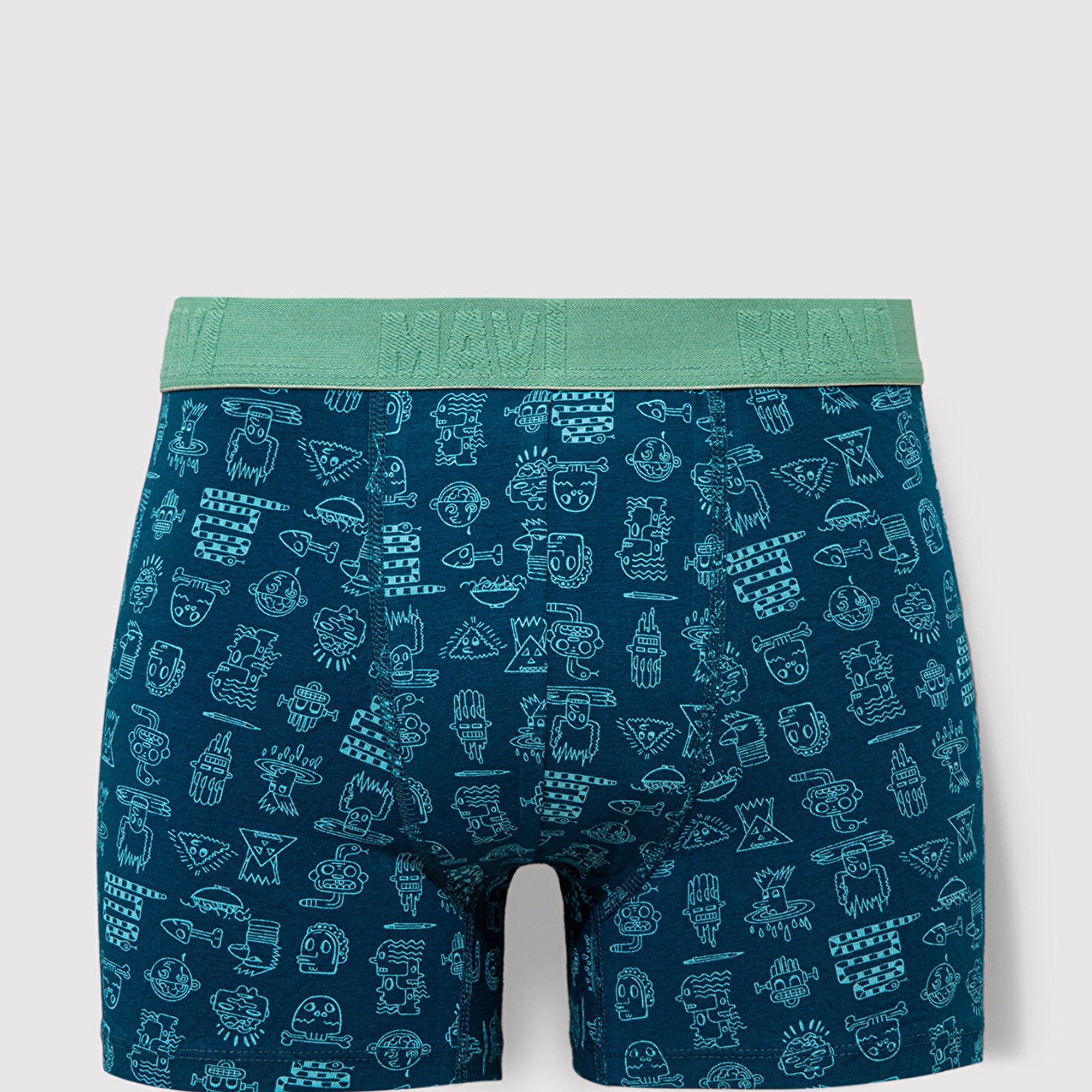 Mavi Baskılı Mavi Boxer 091119-71923