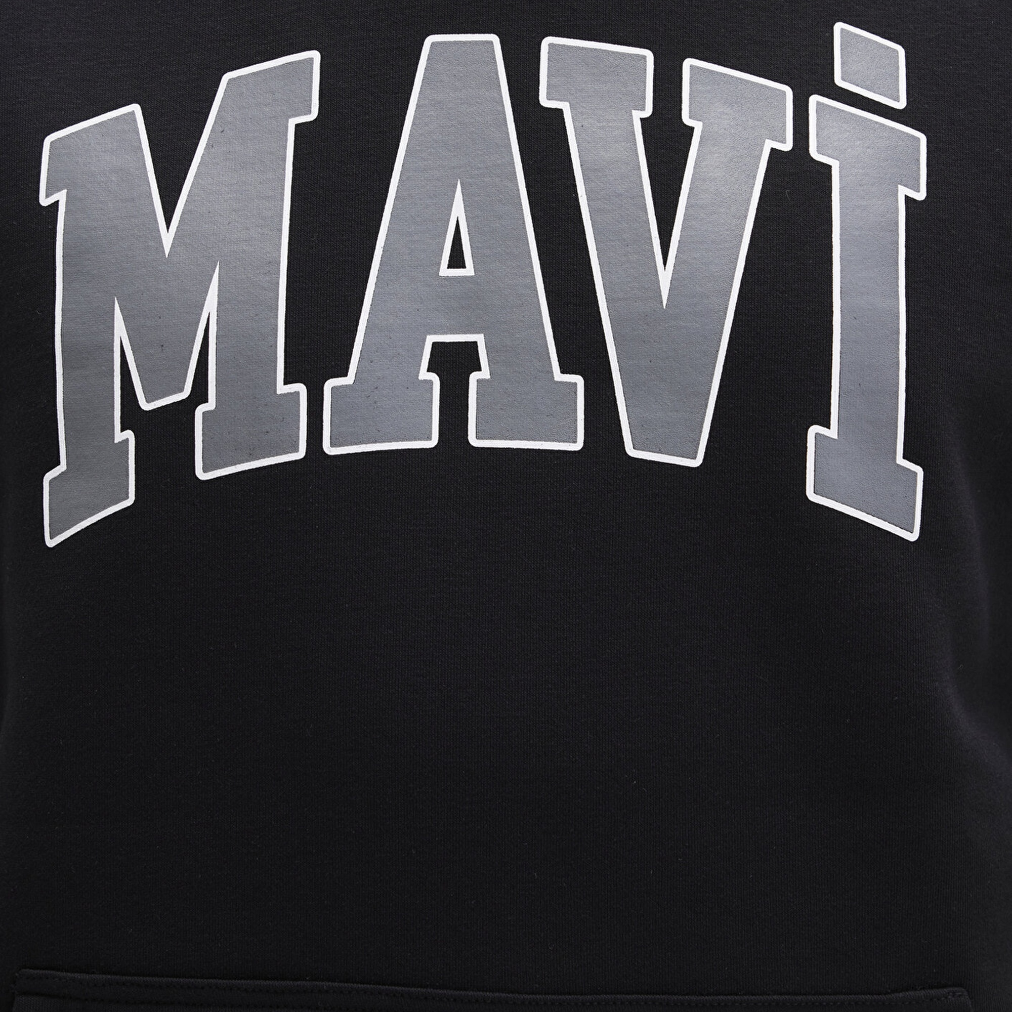 Mavi Mavi Logo Baskılı Kapüşonlu Siyah Sweatshirt 067149-902