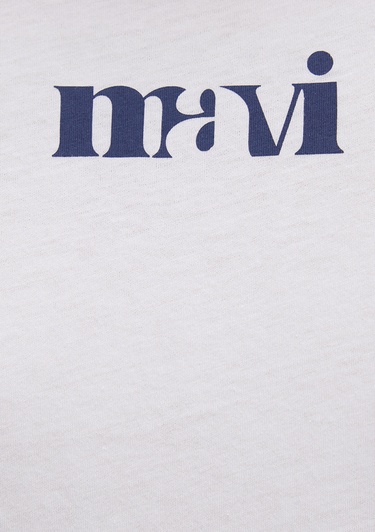  Mavi Mavi Baskılı Beyaz Tişört Regular Fit / Normal Kesim 1612241-620