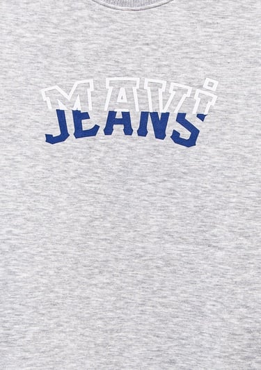  Mavi Mavi Logo Baskılı Gri Sweatshirt 6S10031-85438