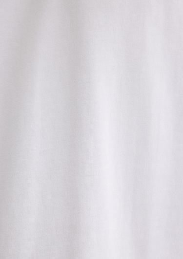  Mavi Logo Kol Detaylı Beyaz Basic Tişört Loose Fit / Bol Rahat Kesim 0611924-620