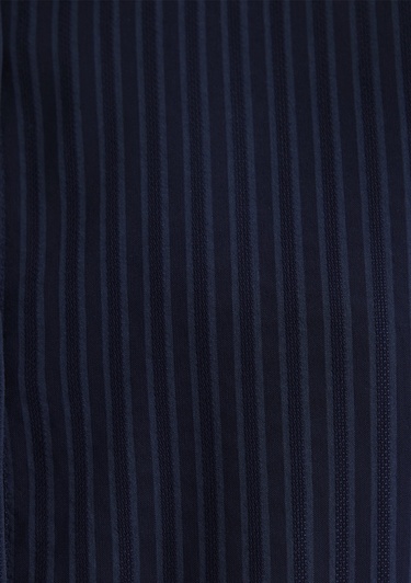  Mavi Çizgili Lacivert Gömlek Oversize / Geniş Kesim 1210878-83699