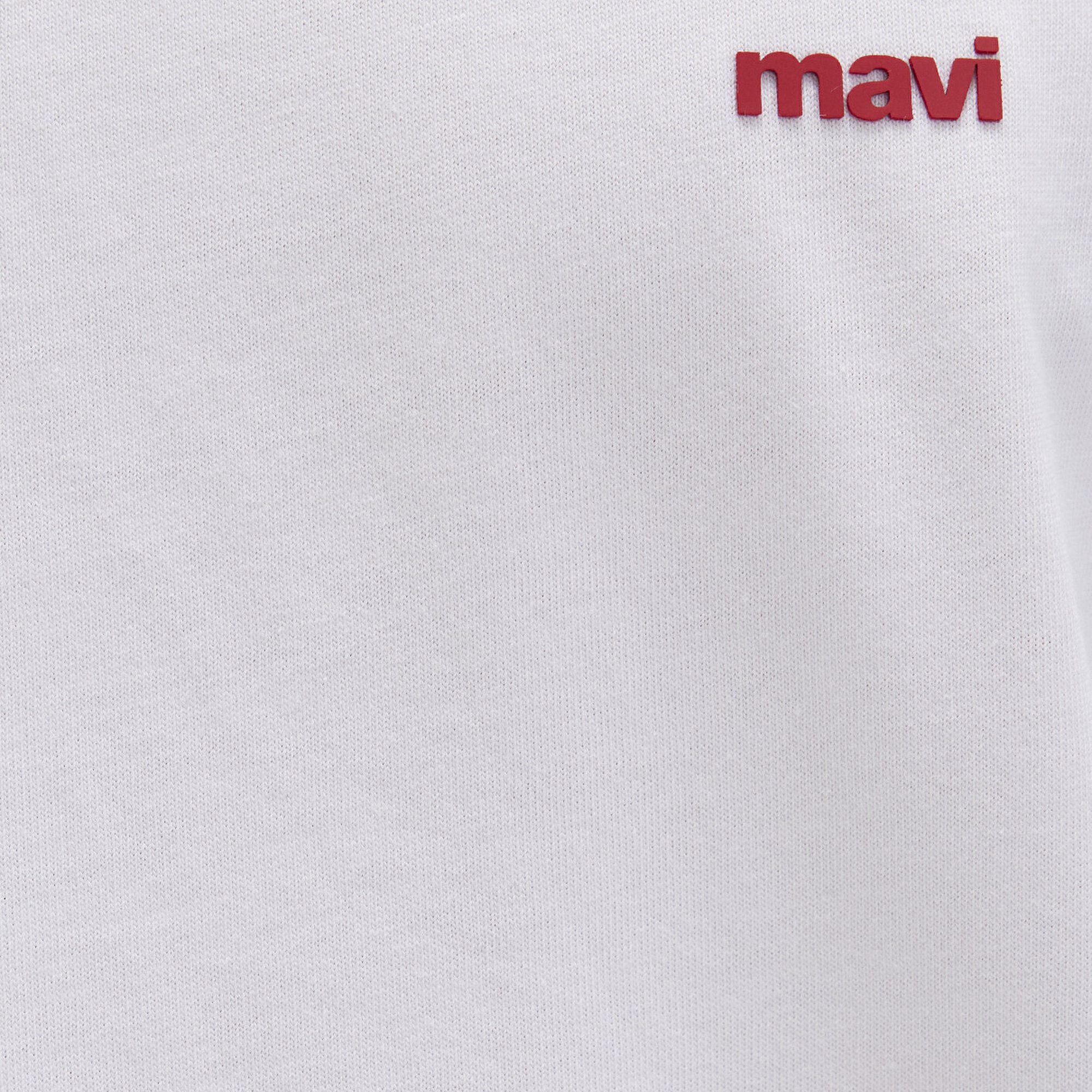 Mavi Mavi Logo Baskılı Beyaz Basic Tişört Loose Fit / Bol Rahat Kesim 0612216-620