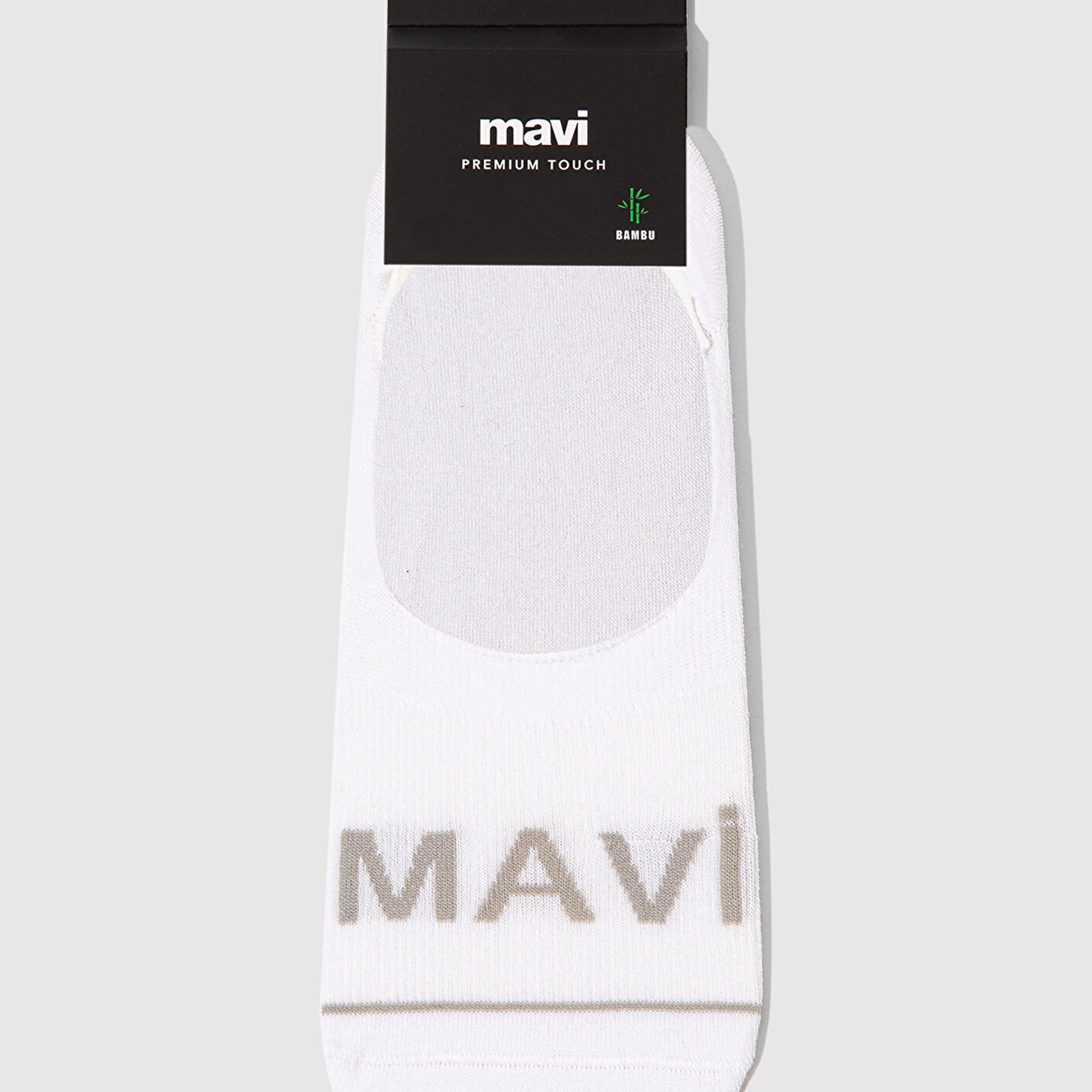 Mavi Mavi Logo Baskılı Beyaz Babet Çorabı 0911319-620