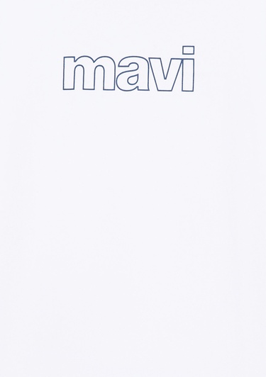  Mavi Mavi Logo Baskılı Beyaz Tişört Regular Fit / Normal Kesim 66323620