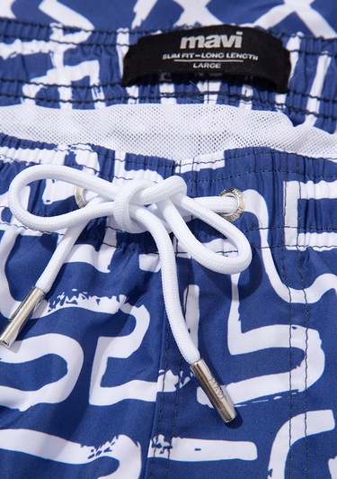  Mavi Baskılı Mavi Deniz Şortu 0911480-70758