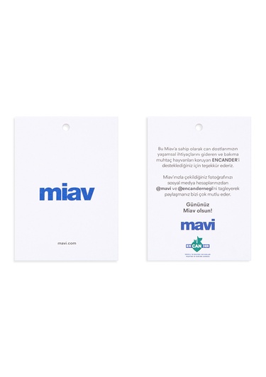  Mavi Miav Baskılı Çizgili Crop Tişört Crop / Kısa Kesim 1612456-87201