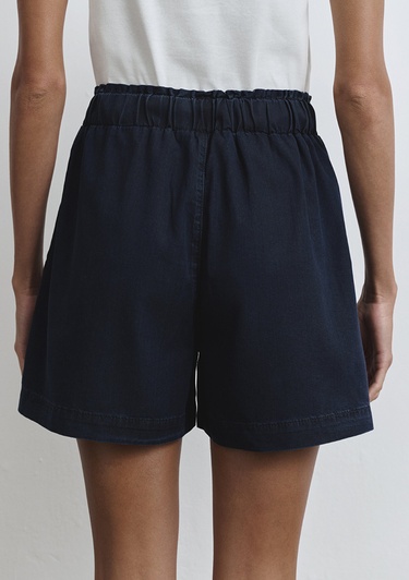  Mavi Penny Gold Klasik Mürekkep Mavi Jean Şort 1410075-87075