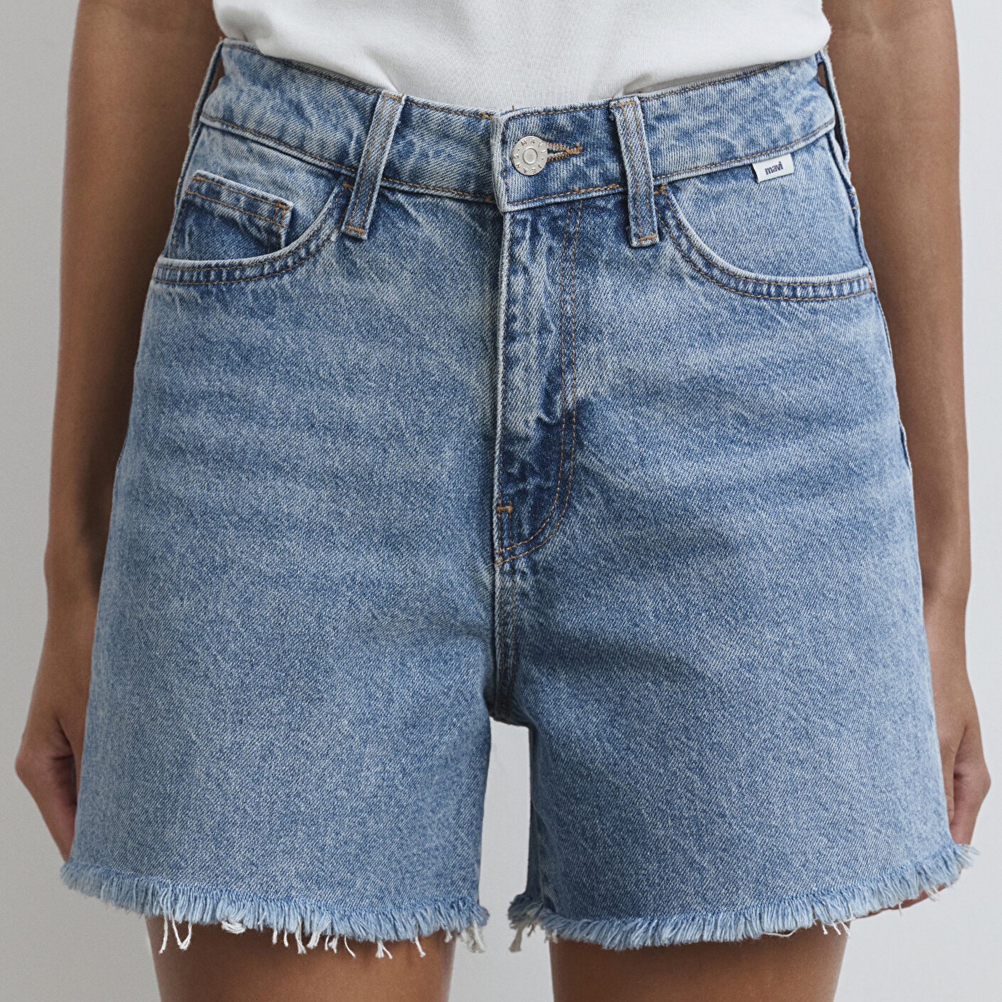 Mavi Millie 90lar İndigo Mavisi Jean Şort 1458987073