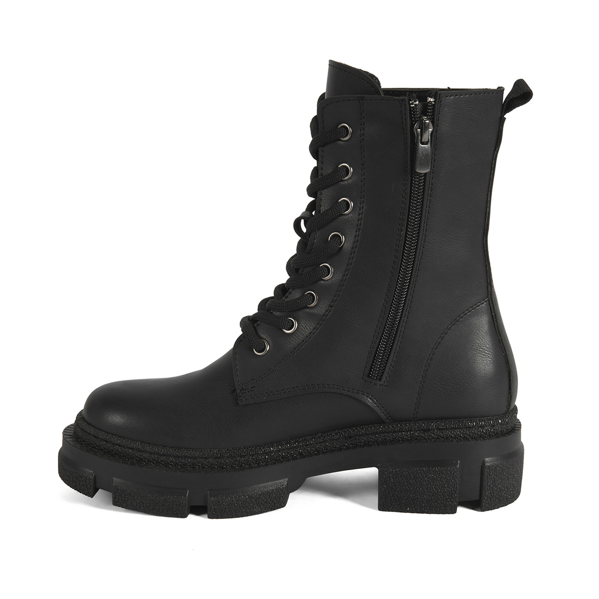 Kadın Siyah Fermuarlı Bot