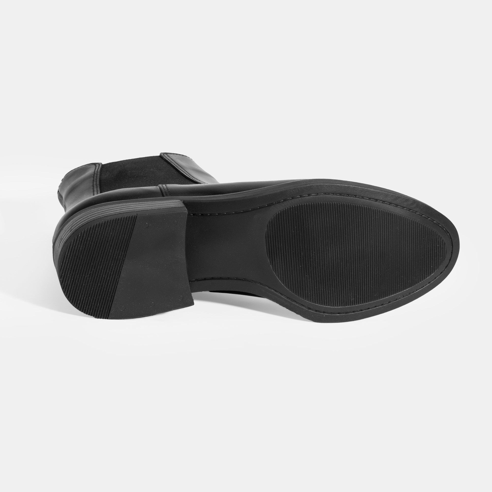 Kadın Siyah Lastikli Deri Chelsea Bot