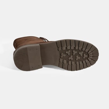  Kadın Kahve Bağcık Detaylı Süet Bot