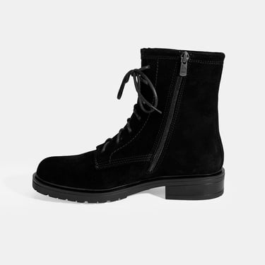  Kadın Siyah Bağcık Detaylı Süet Bot