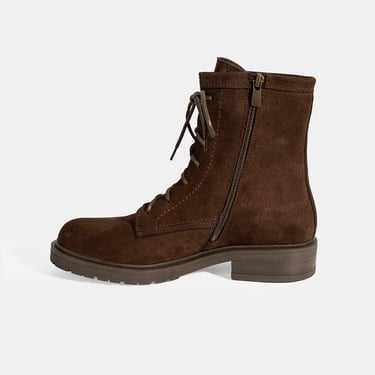  Kadın Kahve Bağcık Detaylı Süet Bot