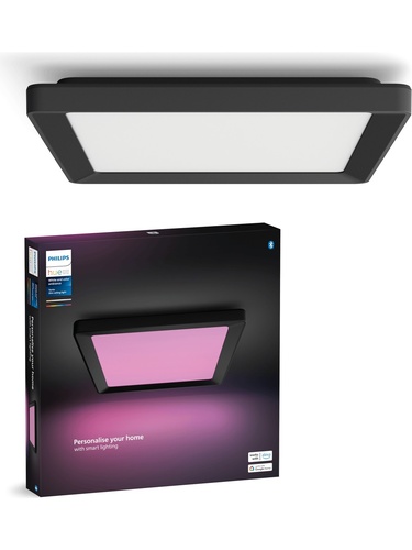  Philips Hue Tento Siyah Sıva Üstü RGB Akıllı LED Panel Tavan Armatürü 30x30cm 1340 Lumen