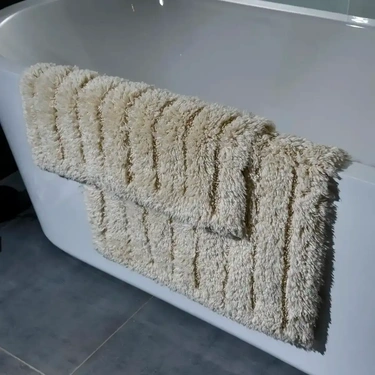  Qua Home Daisy Banyo Paspası Seti Bej