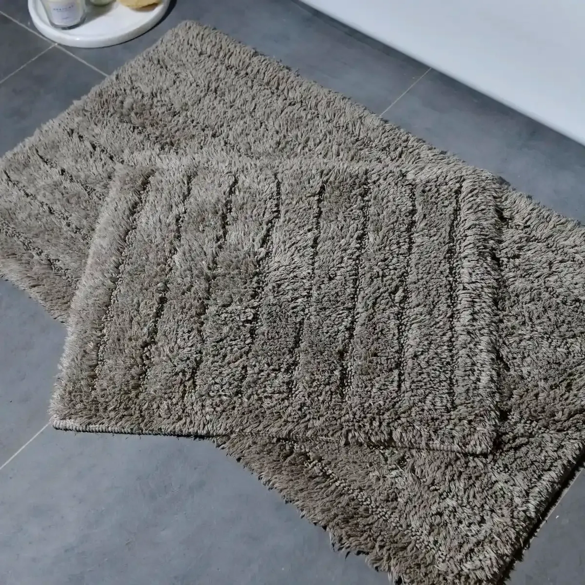 Qua Home Daisy Banyo Paspası Seti Vizon