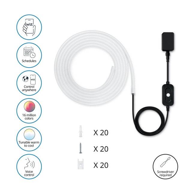  Wiz 5 Metre Akıllı Outdoor Led Şerit 240 Lumen IP65 24 Watt