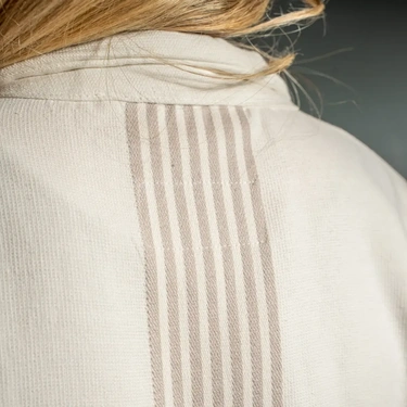  Qua Home Marin Erkek Lacivert Çizgili Bornoz