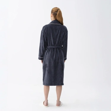  Qua Home Pansy Pima Pamuk Unisex Bornoz Antrasit