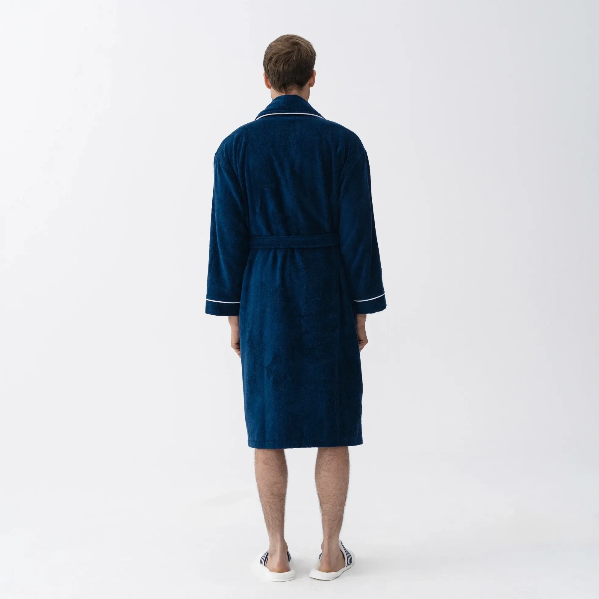 Qua Home Pansy Pima Pamuk Unisex Bornoz Lacivert