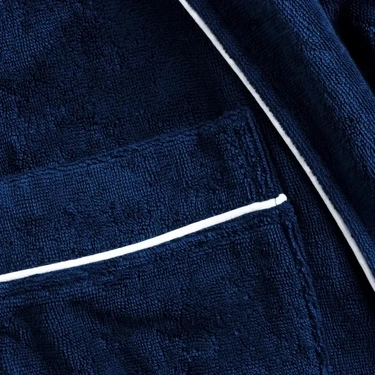  Qua Home Pansy Pima Pamuk Unisex Bornoz Lacivert