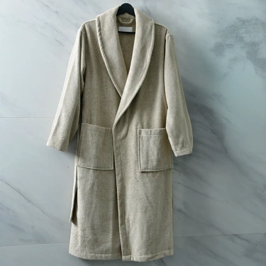  Qua Home Eclair Penye Pamuk Unisex Bornoz Bej