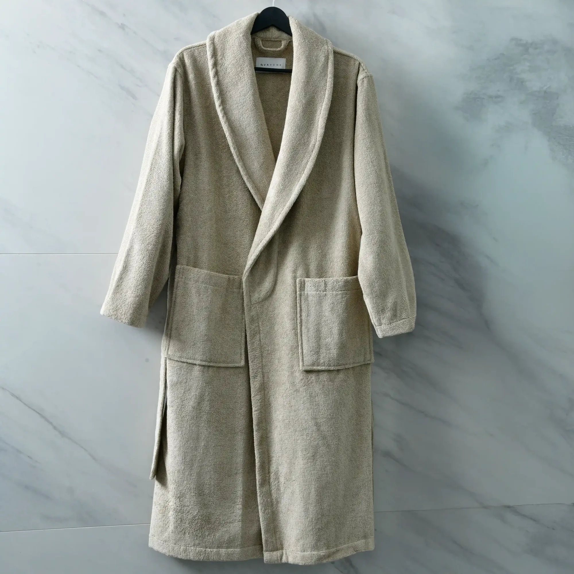 Qua Home Eclair Penye Pamuk Unisex Bornoz Bej