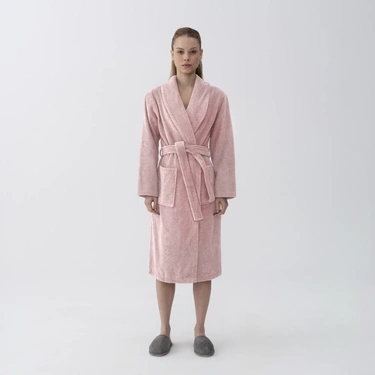  Qua Home Eclair Penye Pamuk Unisex Bornoz Ekru