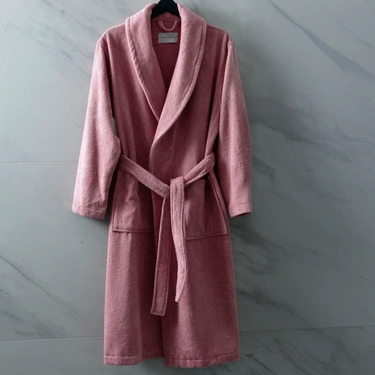  Qua Home Eclair Penye Pamuk Unisex Bornoz Gül Kurusu