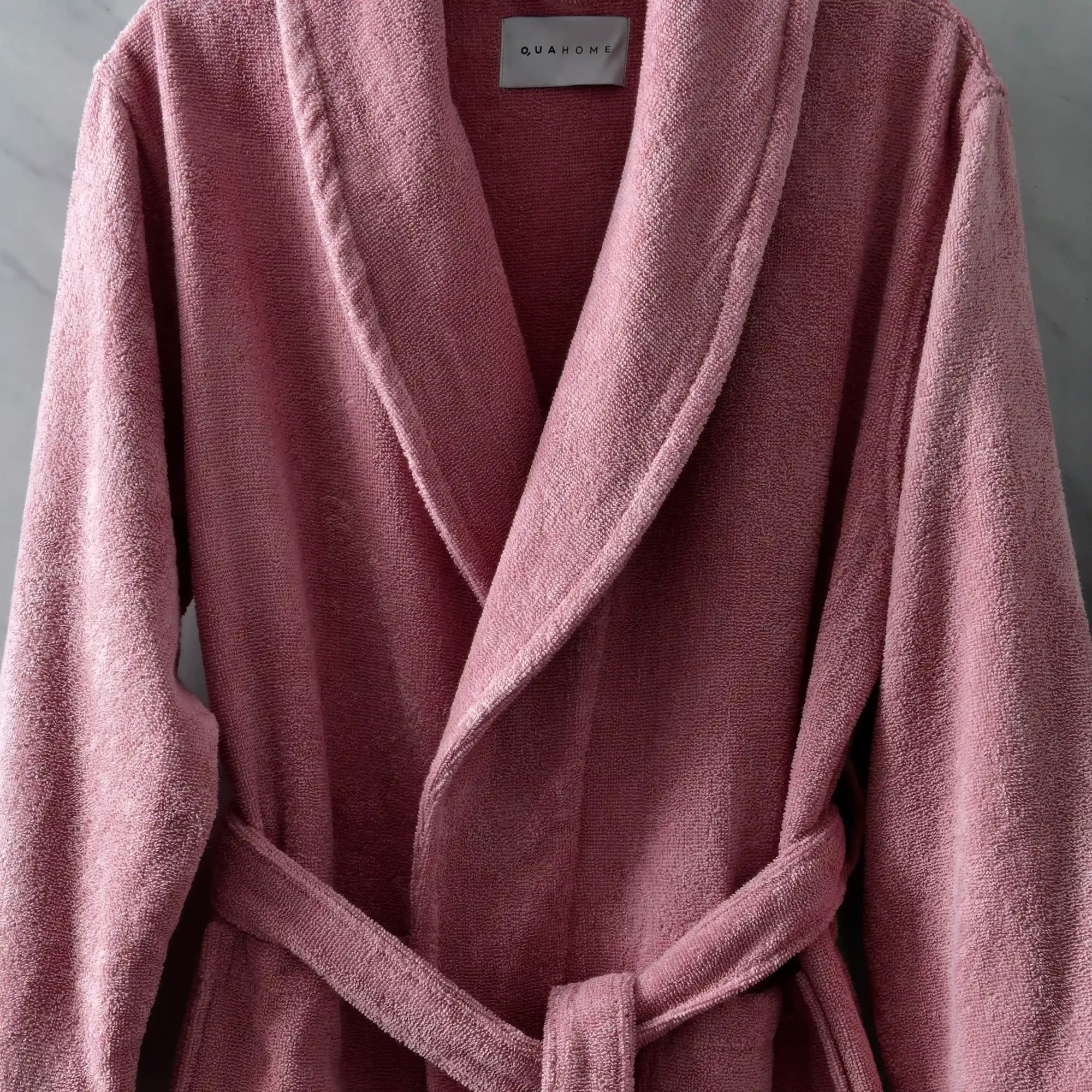 Qua Home Eclair Penye Pamuk Unisex Bornoz Gül Kurusu