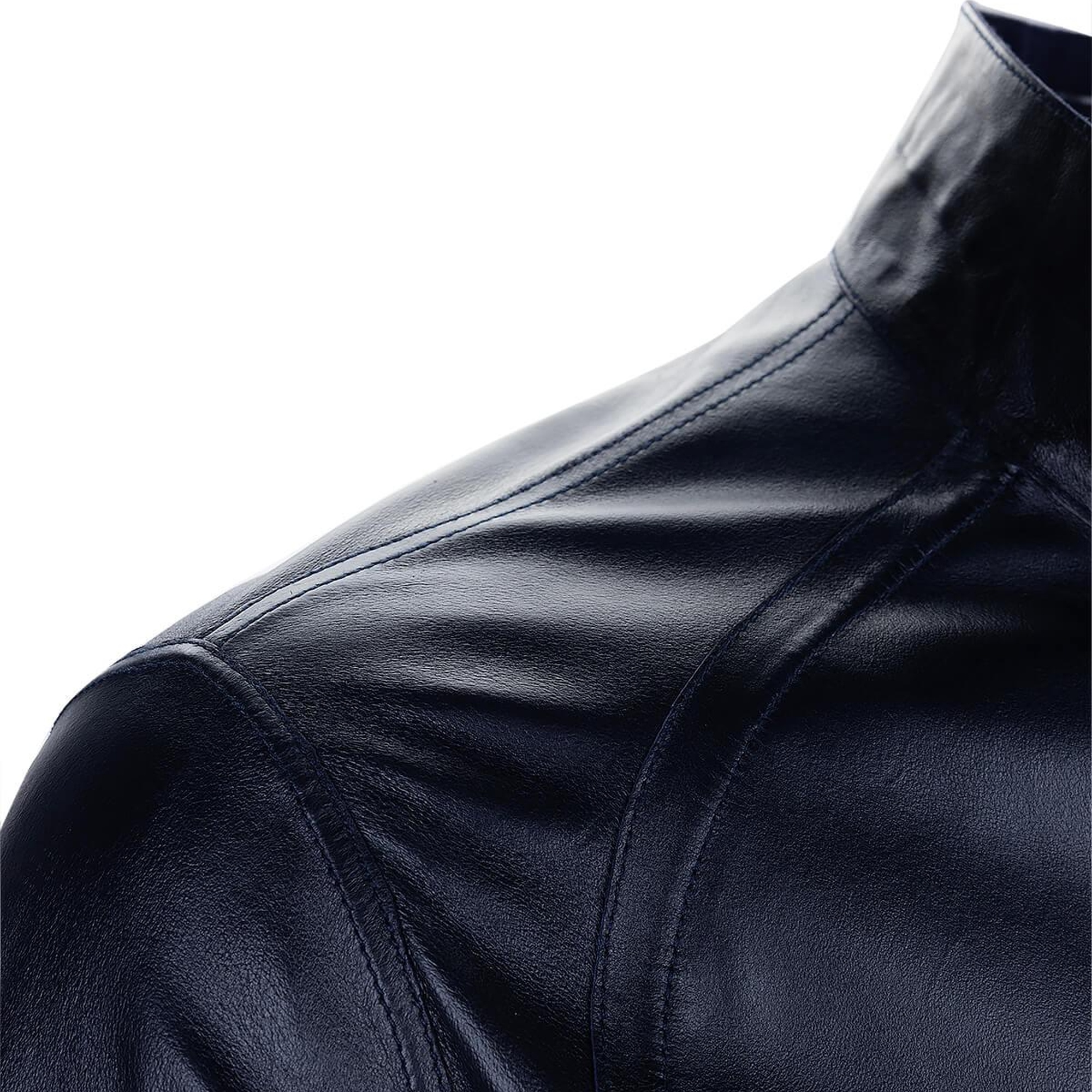 Tamer Tanca Erkek Hakiki Deri Lacivert Süet Deri Mont