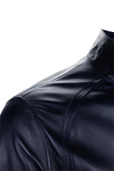  Tamer Tanca Erkek Hakiki Deri Lacivert Süet Deri Mont