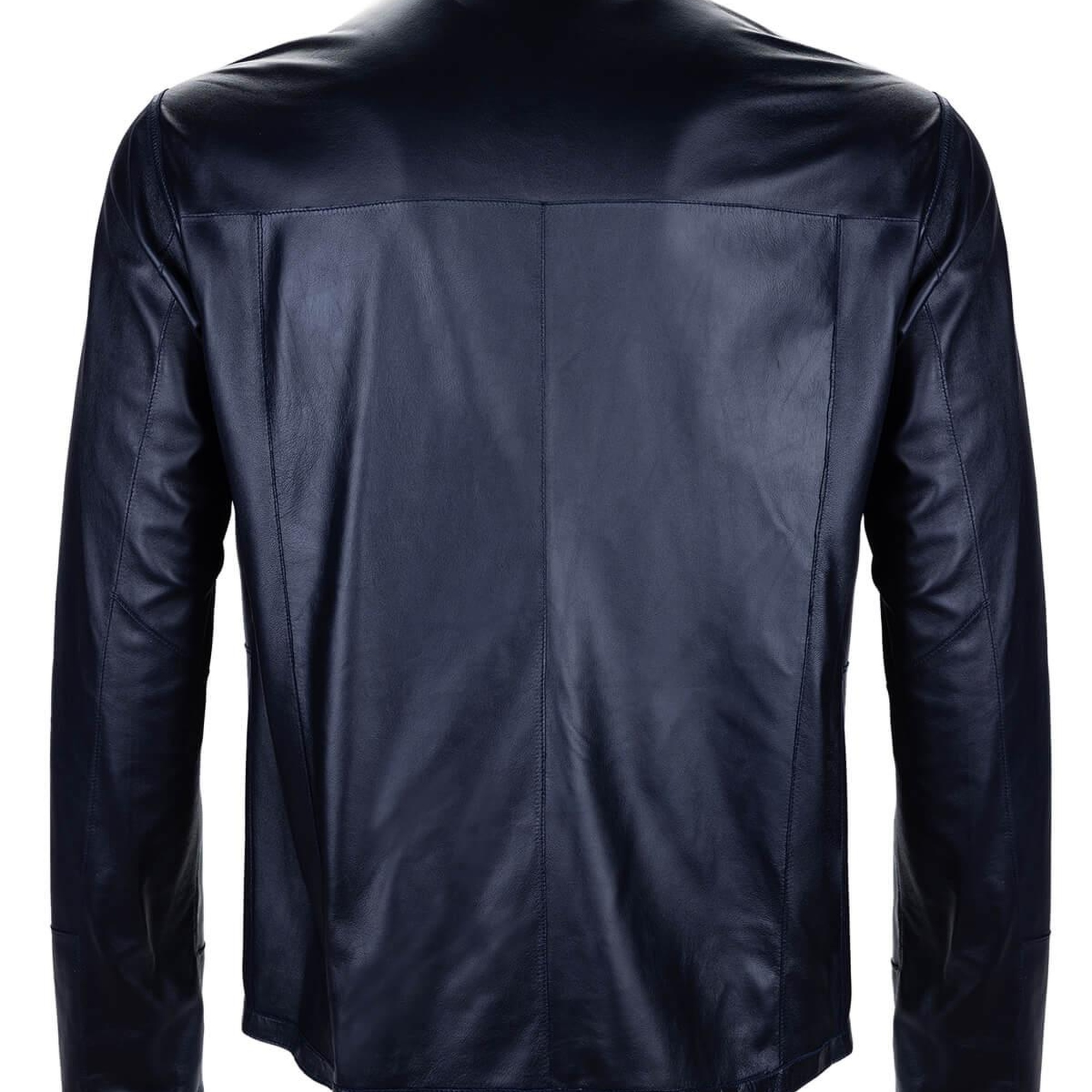 Tamer Tanca Erkek Hakiki Deri Lacivert Süet Deri Mont