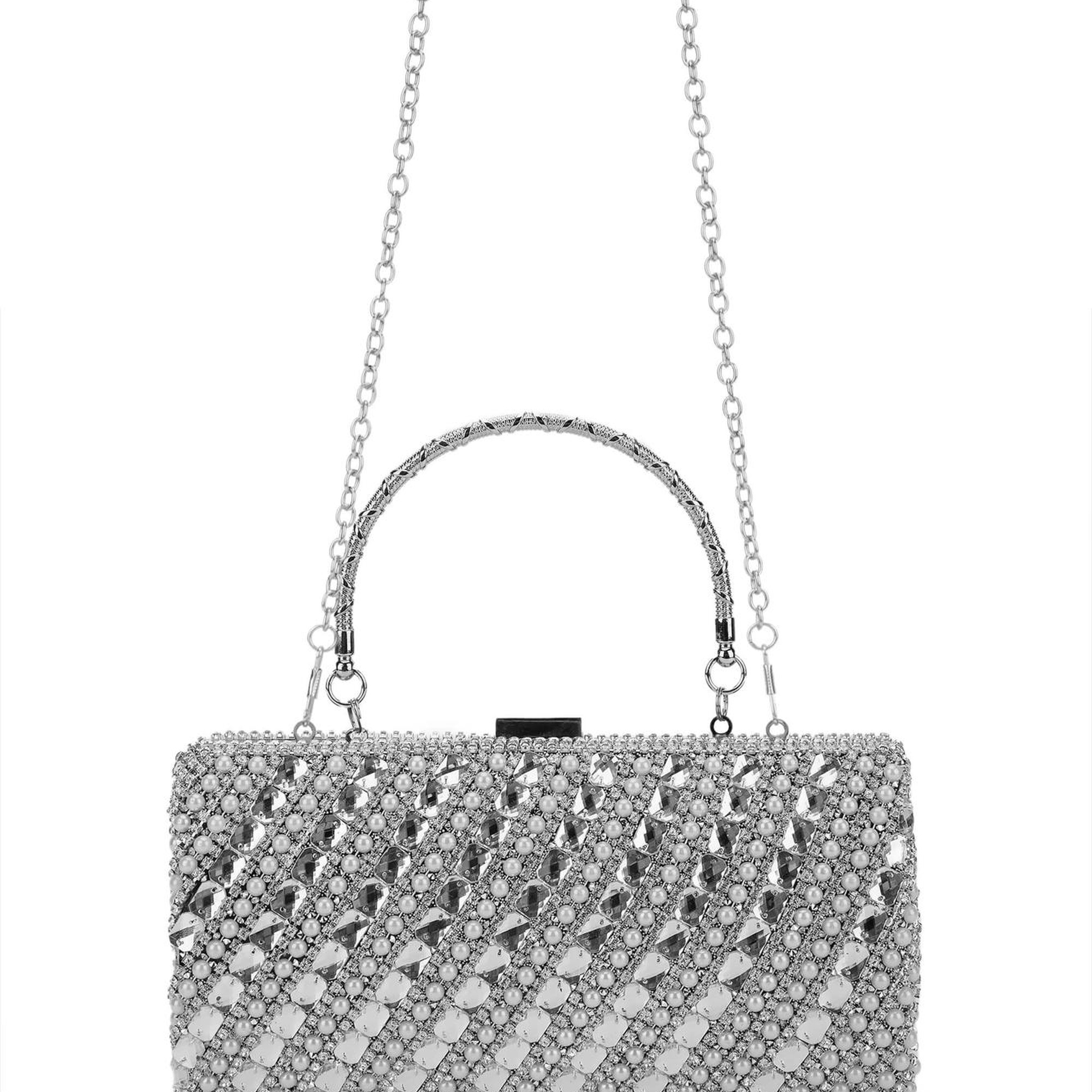 Tamer Tanca Kadın Vegan Gri Abiye Çanta