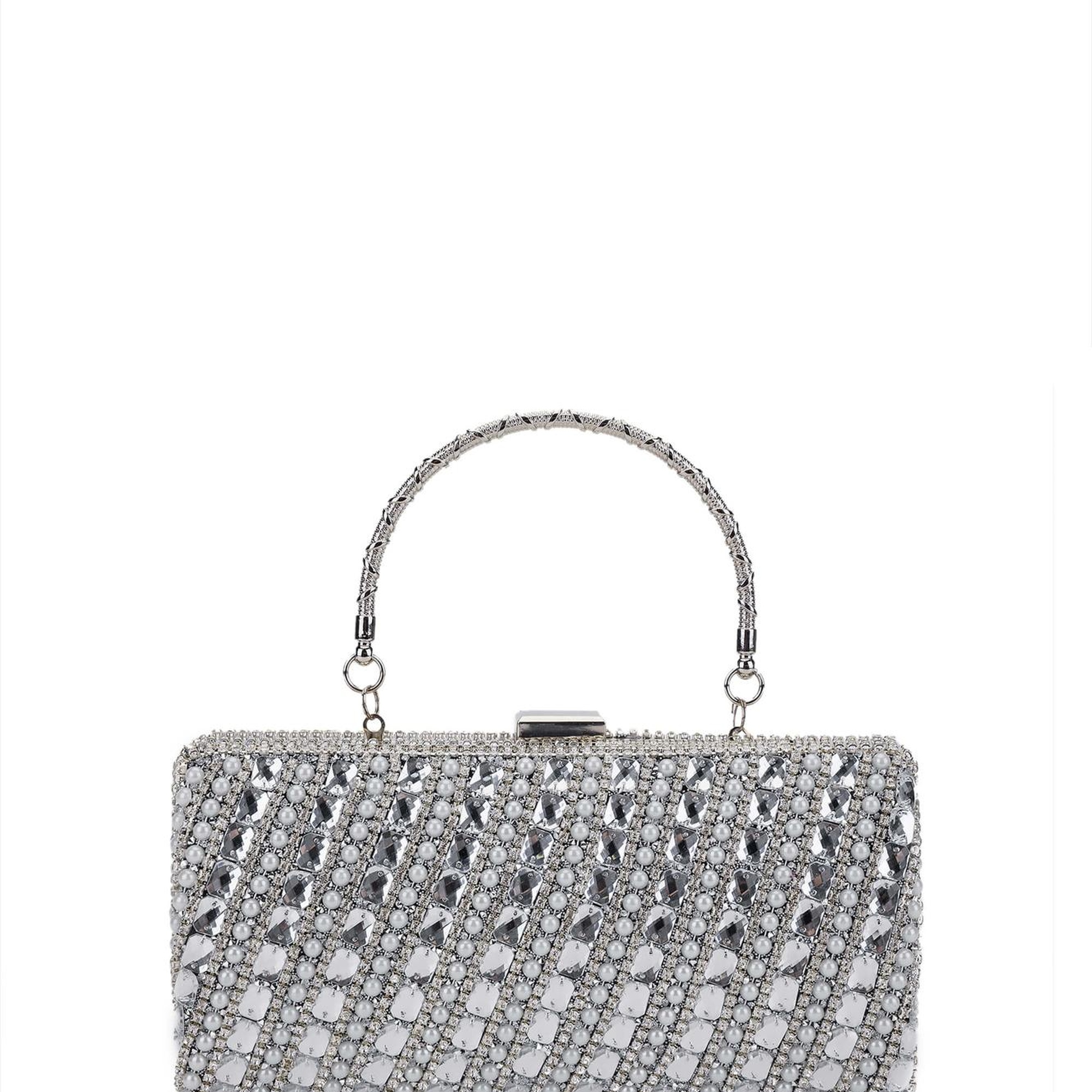 Tamer Tanca Kadın Vegan Gri Abiye Çanta