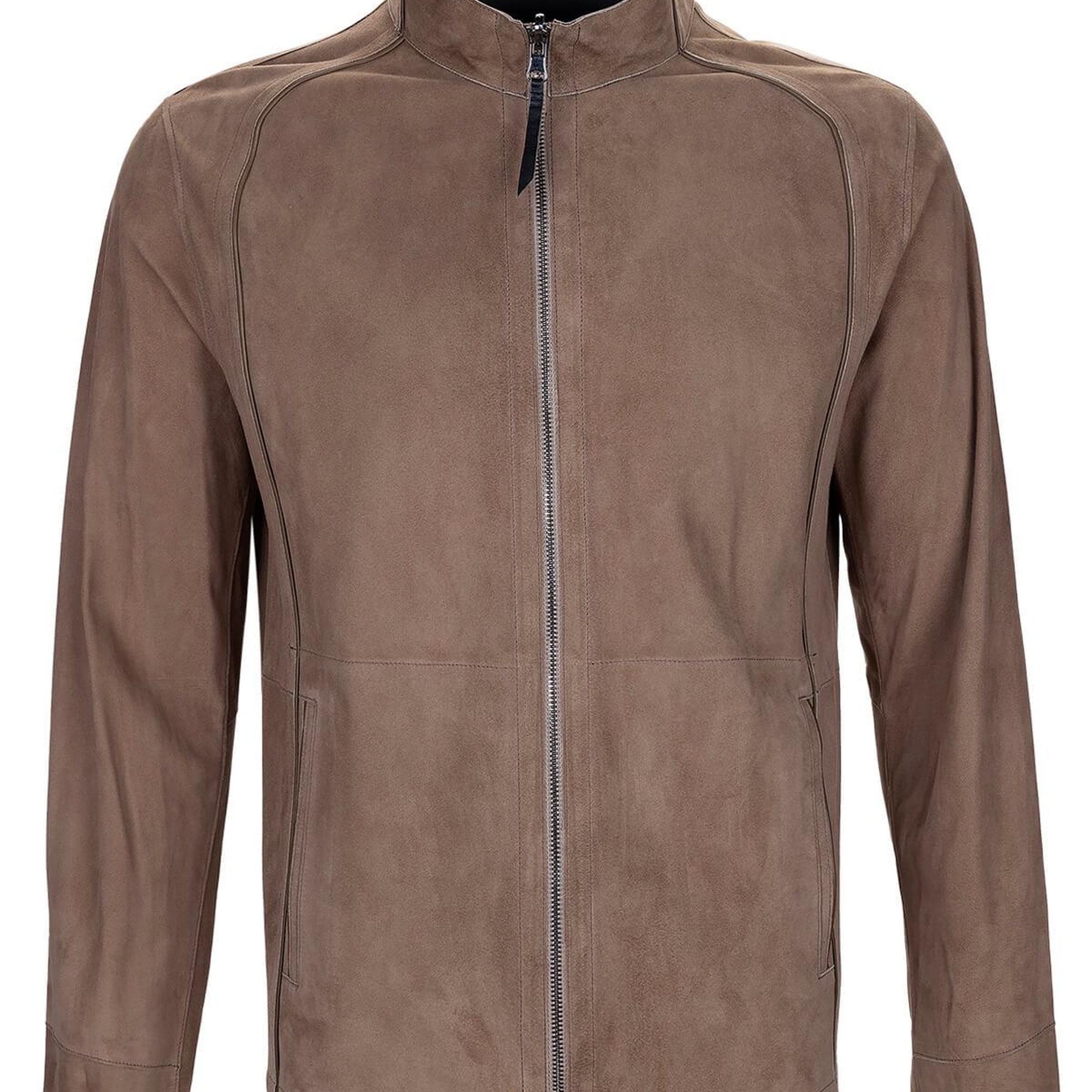 Tamer Tanca Erkek Hakiki Deri Vizon Süet Deri Mont