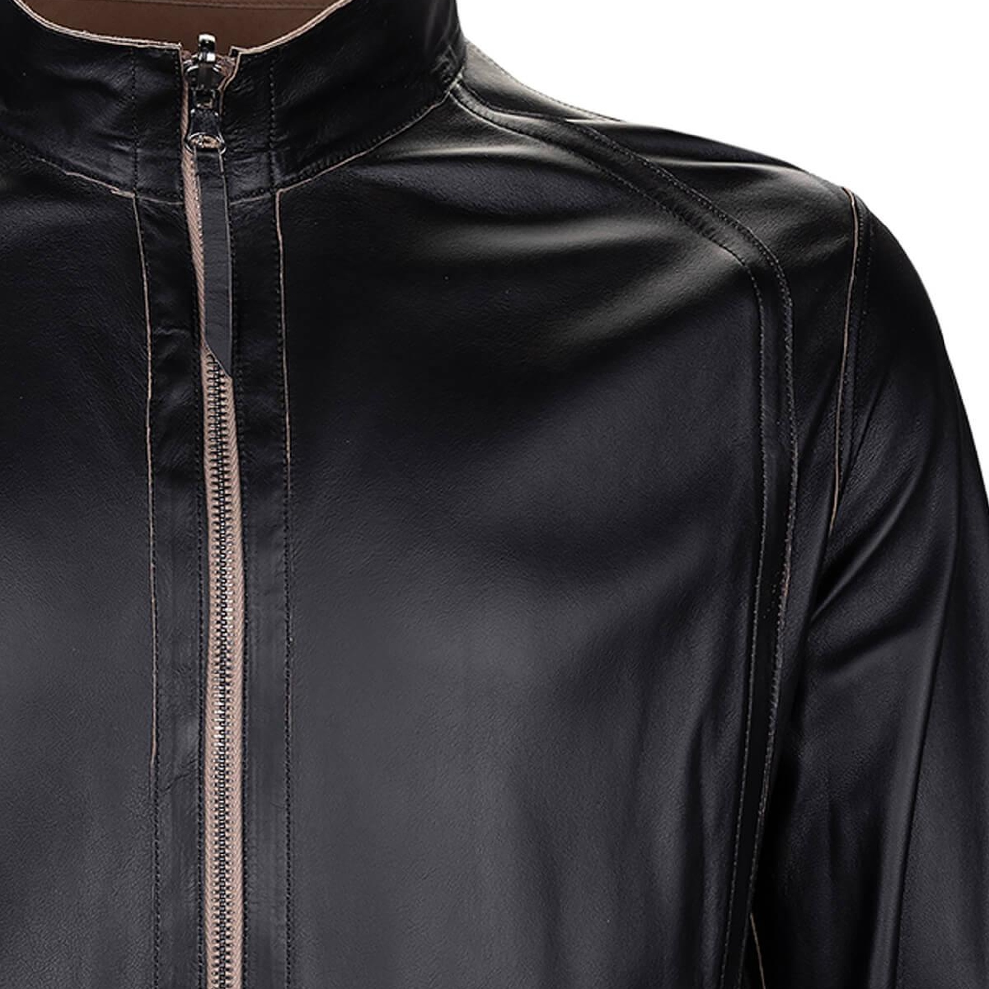 Tamer Tanca Erkek Hakiki Deri Vizon Süet Deri Mont