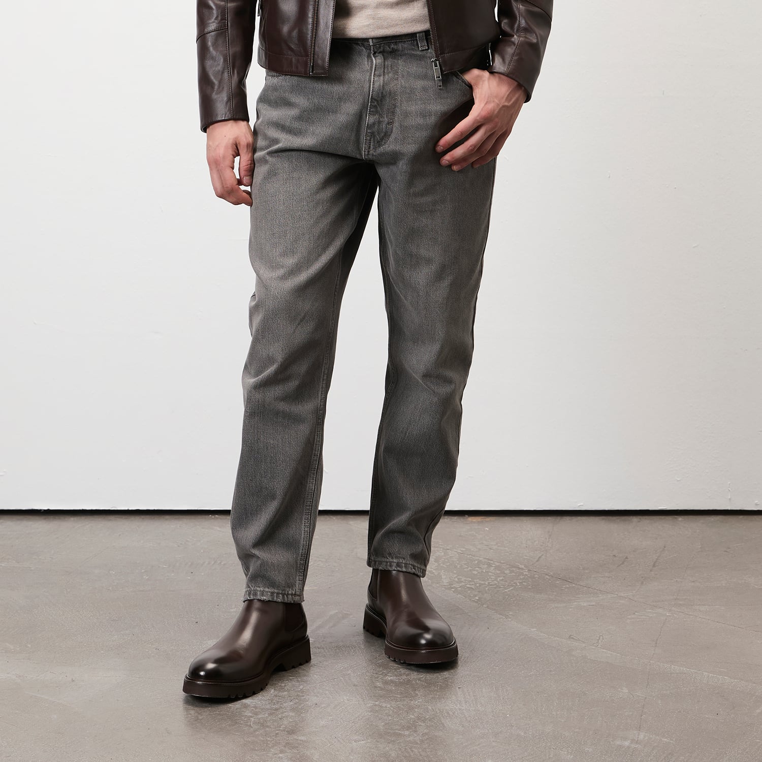  Gaven Kahve Erkek Lastikli Deri Chelsea Bot