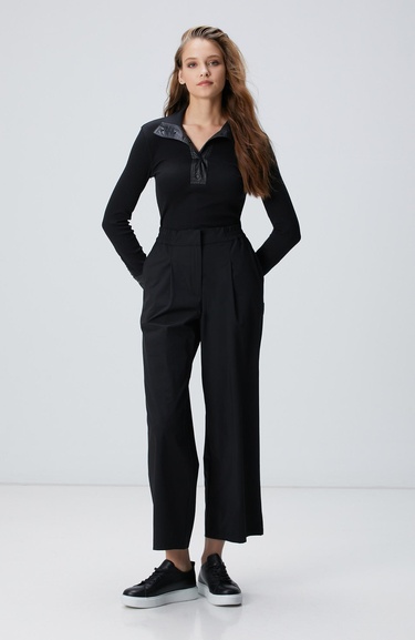  Network Kadın Siyah N-Tech Beli Lastikli Pantolon