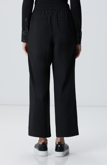  Network Kadın Siyah N-Tech Beli Lastikli Pantolon