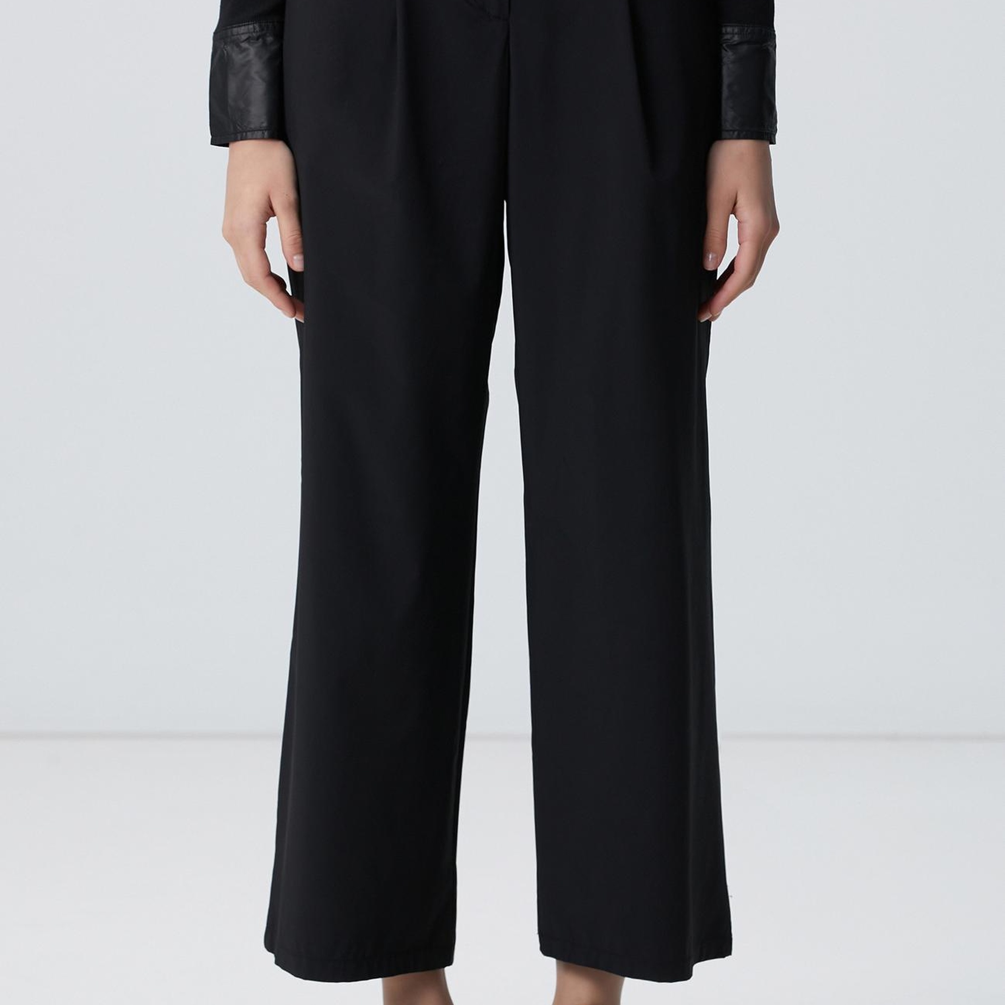 Network Kadın Siyah N-Tech Beli Lastikli Pantolon